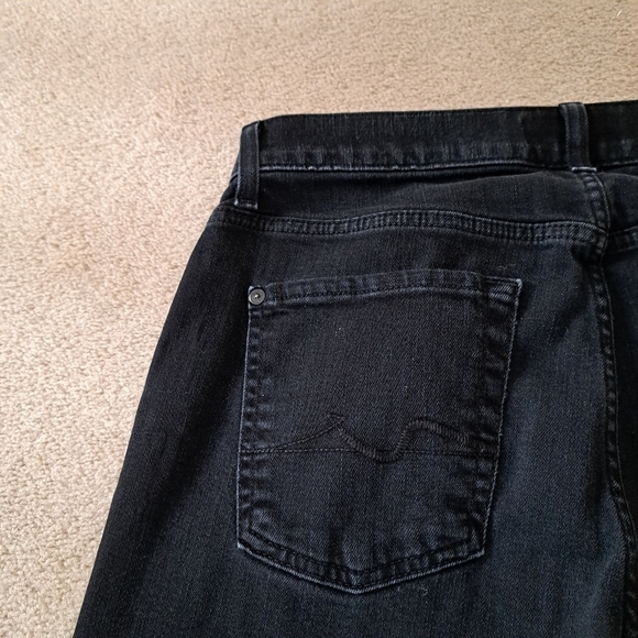 7 for All Mankind Slimmy Jeans Men's 29 Black Luxe Performance Slim Straight Leg - Picture 13 of 16